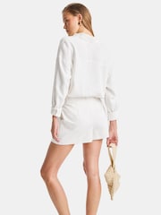 TALA White Heavyweight Linen Tailored Shorts - Image 2 of 3