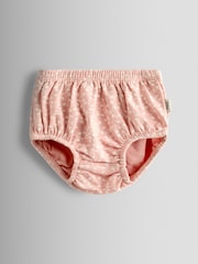 JoJo Maman Bébé Pink Floral Dress, Knicker & Headband Set - Image 4 of 6