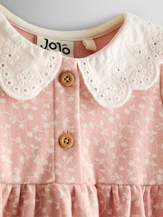 JoJo Maman Bébé Pink Floral Dress, Knicker & Headband Set - Image 6 of 6