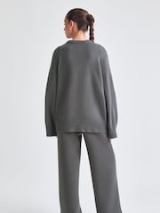 TALA Grey Logo Knit Jumper - Image 2 of 3