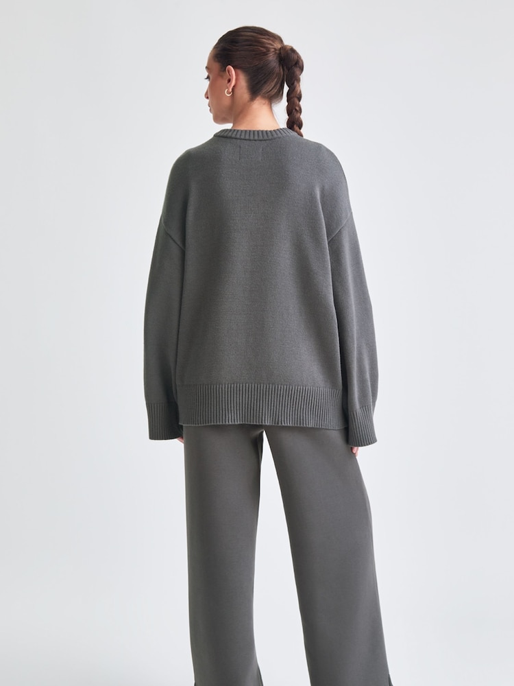 TALA Grey Logo Knit Jumper - Image 2 of 3