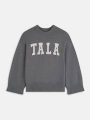 TALA Grey Logo Knit Jumper - Image 3 of 3