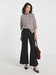 JD Williams Red Stripe Cut About Crew Neck T-Shirt - Image 2 of 4