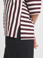 JD Williams Red Stripe Cut About Crew Neck T-Shirt - Image 4 of 4