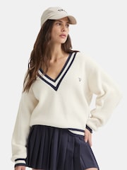 TALA V-Neck Knitted Cricket Jumper - Imagem 1 de 3