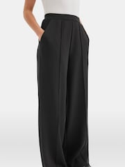 TALA Black SoftSmart Elevated Wide Leg Joggers - Image 1 of 3