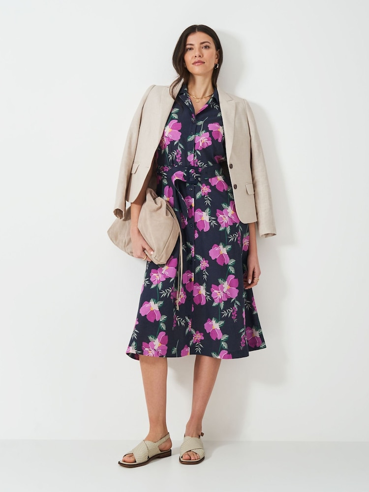 Crew Clothing Ava Linen Blend Shirt Dress - Imagen 1 de 5 Crew Clothing Ava Linen Blend Shirt Dress - Imagen 1 de 5