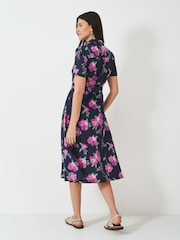Vestido-camisa Crew Clothing Ava em mistura de linho - Imagem 3 de 5