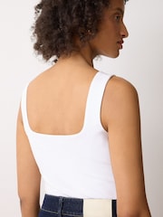 Jigsaw White Straight Neck Vest - Image 4 of 5