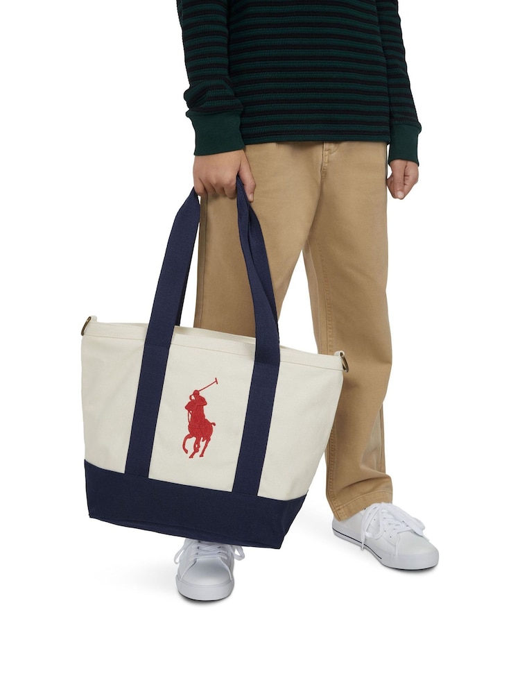 Polo Ralph Lauren White Player Logo Tote Bag - Image 12 of 12