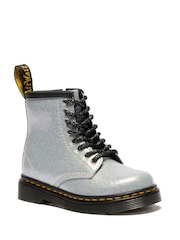 Dr. Martens Silver 1460 Nebula Glitter 8 Eye Boots - Image 1 of 3