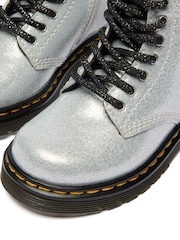Dr. Martens Silver 1460 Nebula Glitter 8 Eye Boots - Image 3 of 3