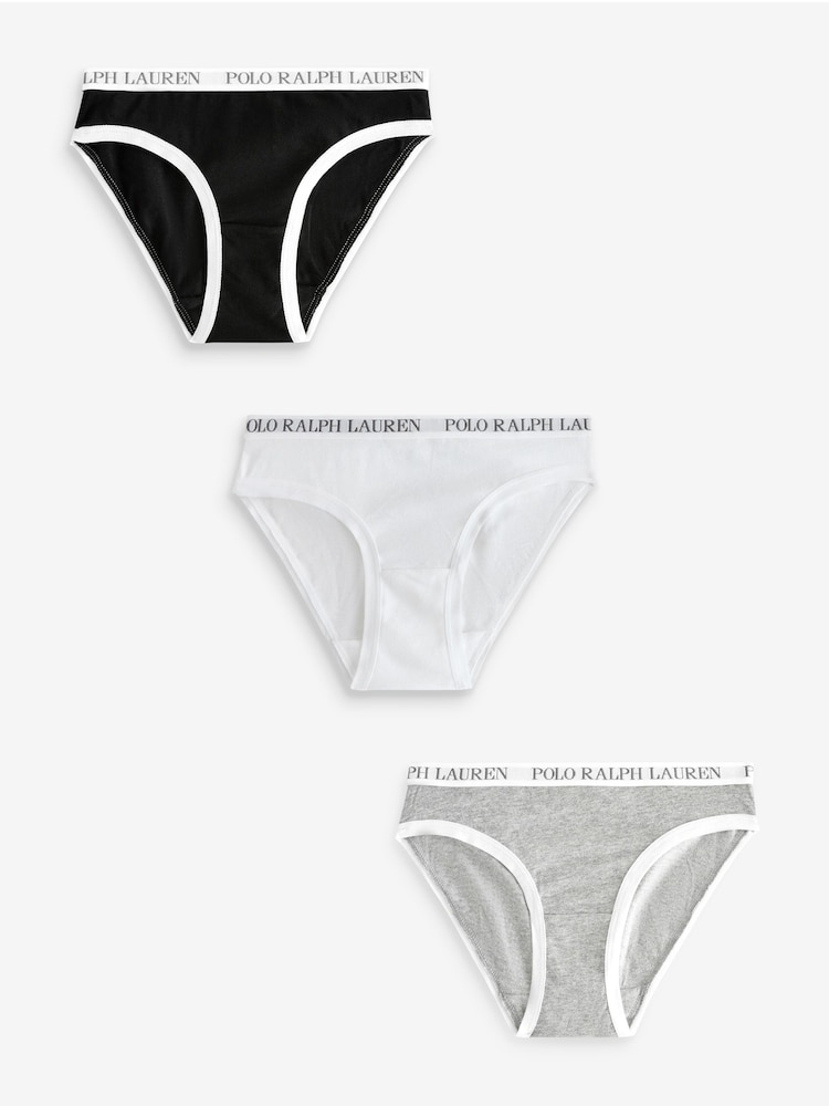 Polo Ralph Lauren Solid Bikinis 3 Pack With Logo Waistband - Slika 1 iz 12