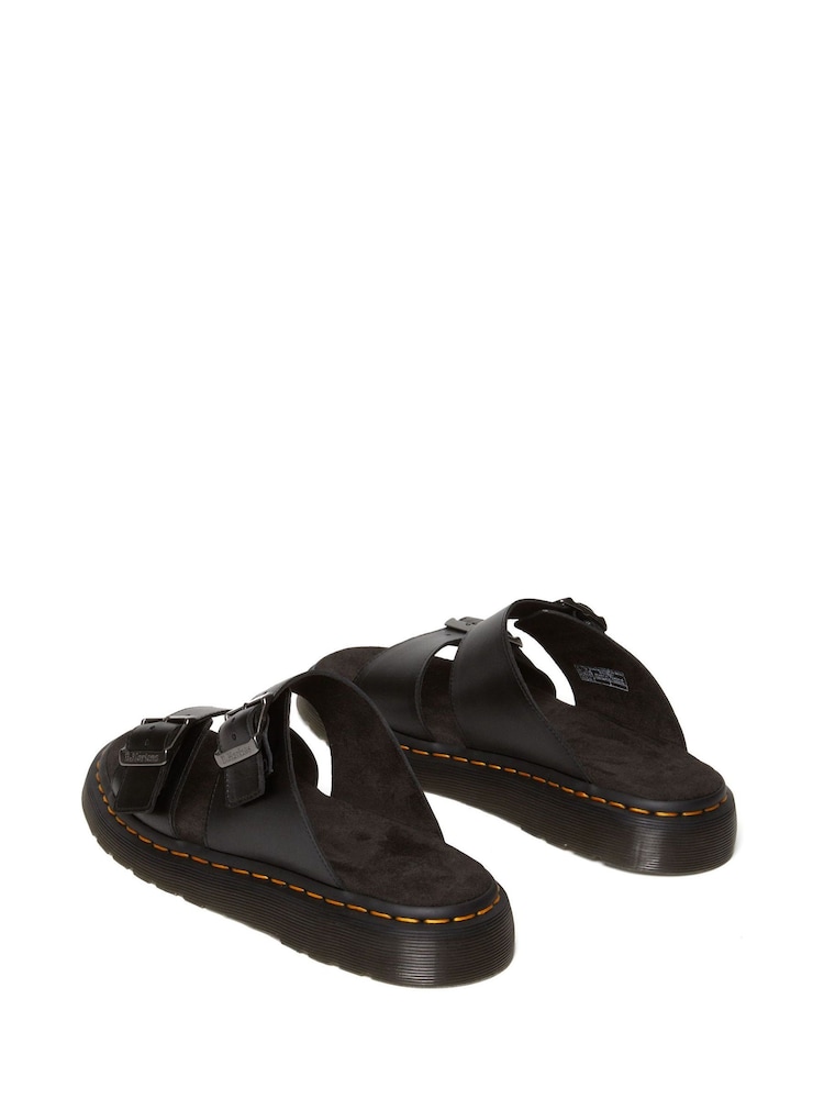 Dr. Martens Black Josef  Analine Slide Sandals - Image 2 of 5