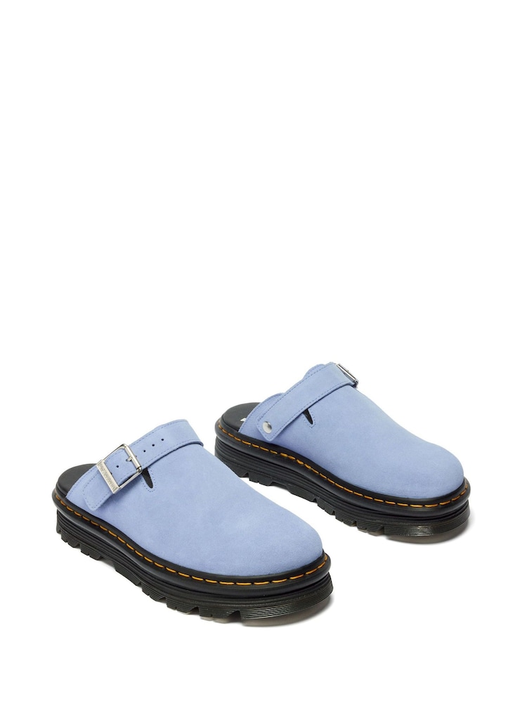 Dr. Martens Blue ZebZag Suede Mule Shoes - Image 2 of 4