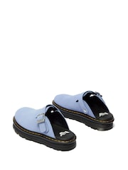 Dr. Martens Blue ZebZag Suede Mule Shoes - Image 3 of 4
