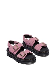 Dr. Martens Pink ZebZag Suede Sandals - Image 2 of 6