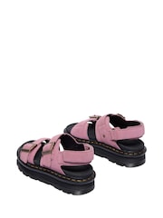 Dr. Martens Pink ZebZag Suede Sandals - Image 3 of 6