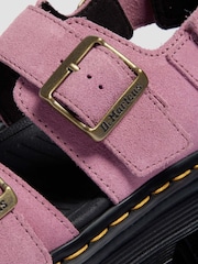 Dr. Martens Pink ZebZag Suede Sandals - Image 5 of 6