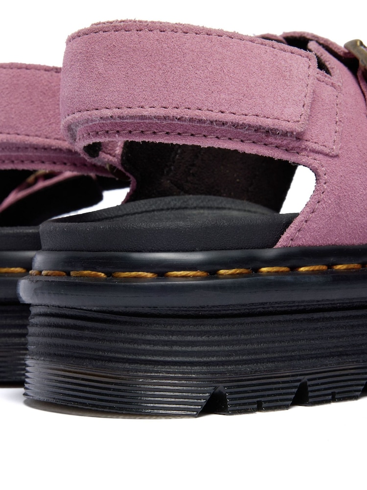 Dr. Martens Pink ZebZag Suede Sandals - Image 6 of 6