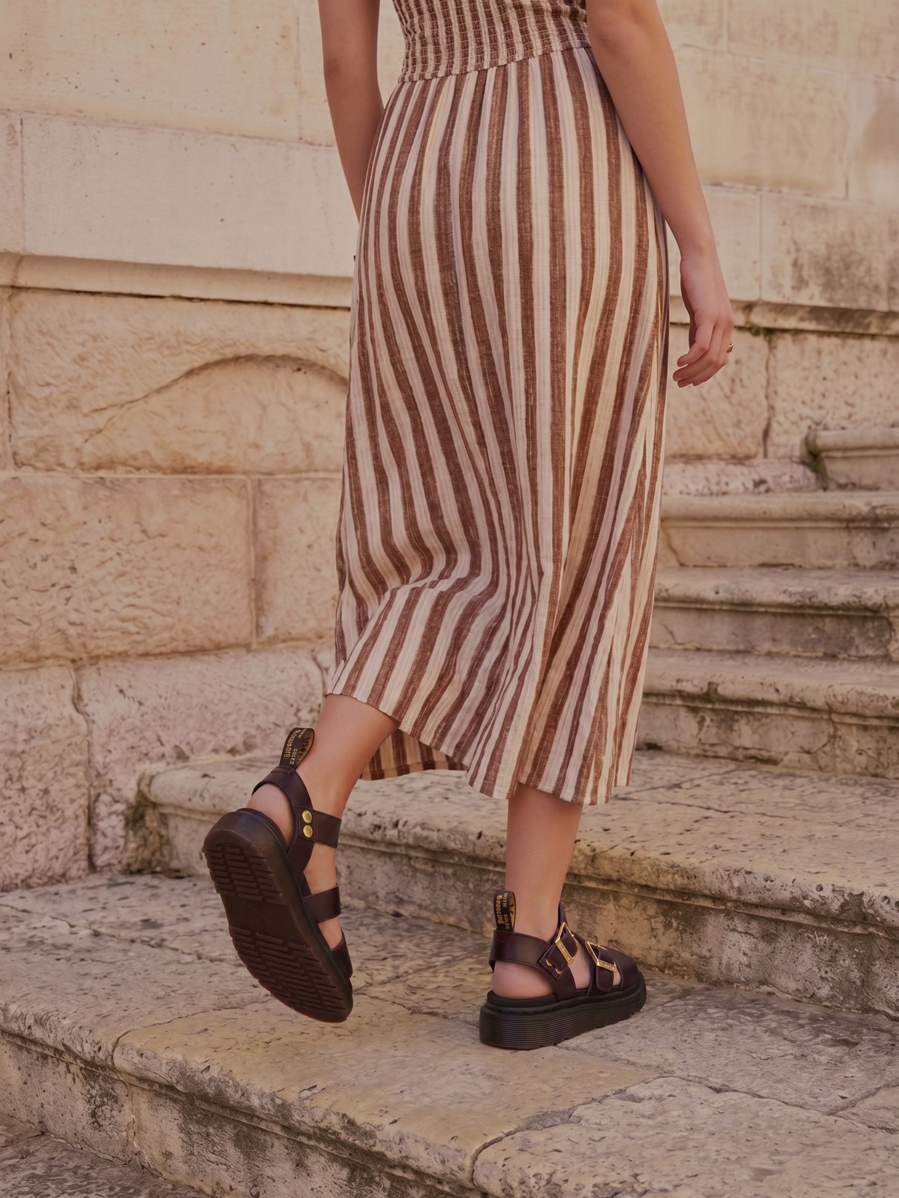 Buy Dr. Martens Red Gryphon Charro Atlas Strap Sandals from Next USA