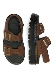 Dr. Martens Dark Brown ZebZag Suede Sandals - Image 4 of 6