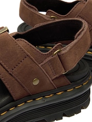 Dr. Martens Dark Brown ZebZag Suede Sandals - Image 6 of 6