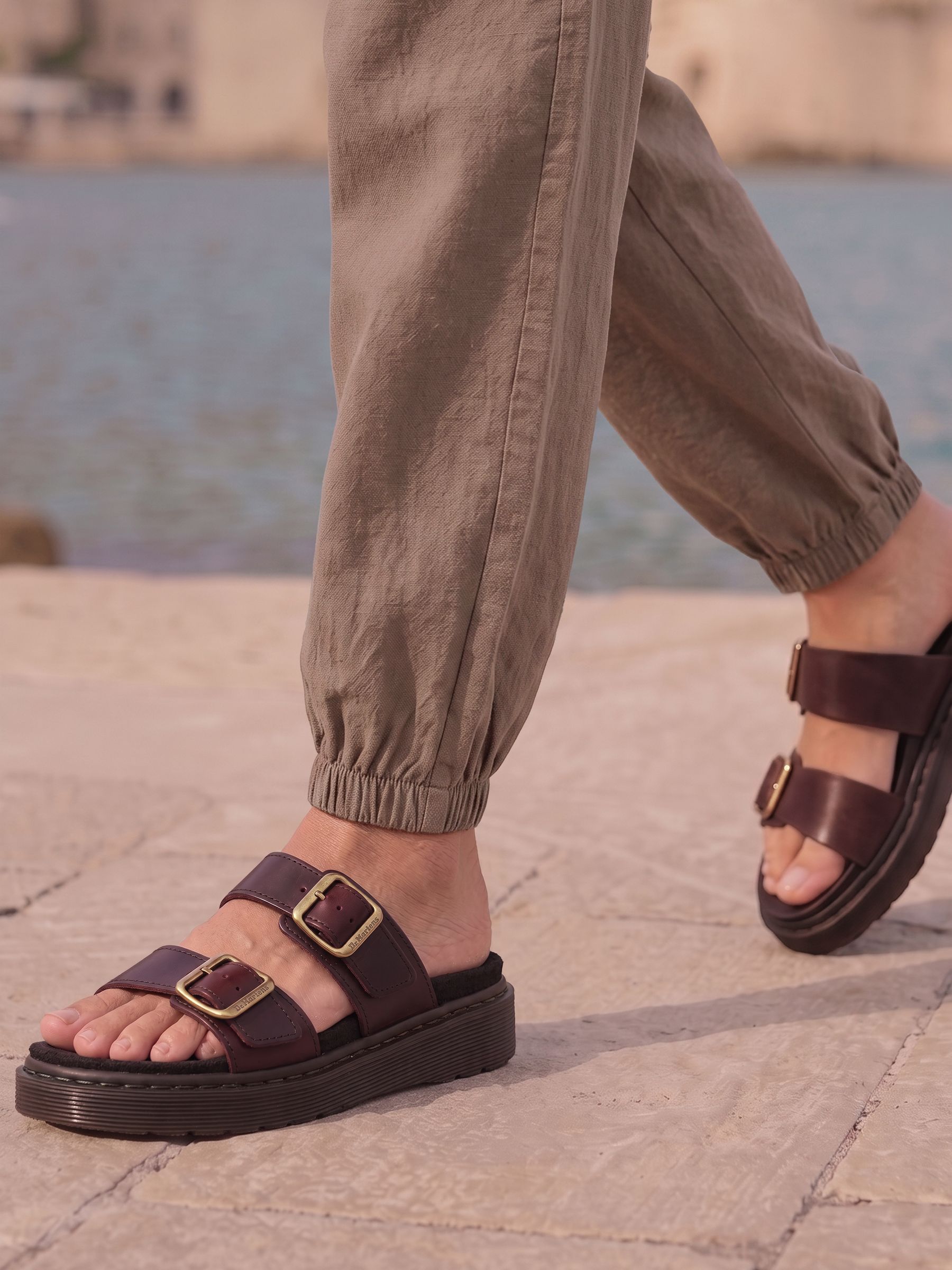 Buy Dr. Martens Red Josef Charro Atlas Slide Sandals from Next USA
