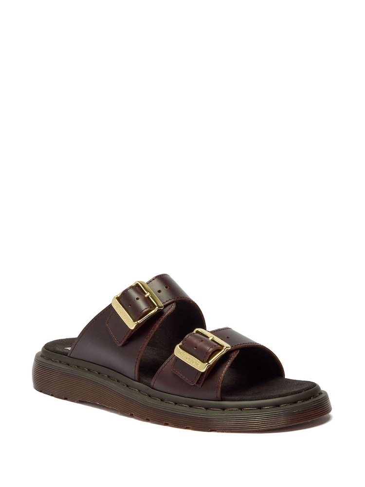 Dr. Martens Red Josef Charro Atlas Slide Sandals - Image 1 of 6 Dr. Martens Red Josef Charro Atlas Slide Sandals - Image 1 of 6