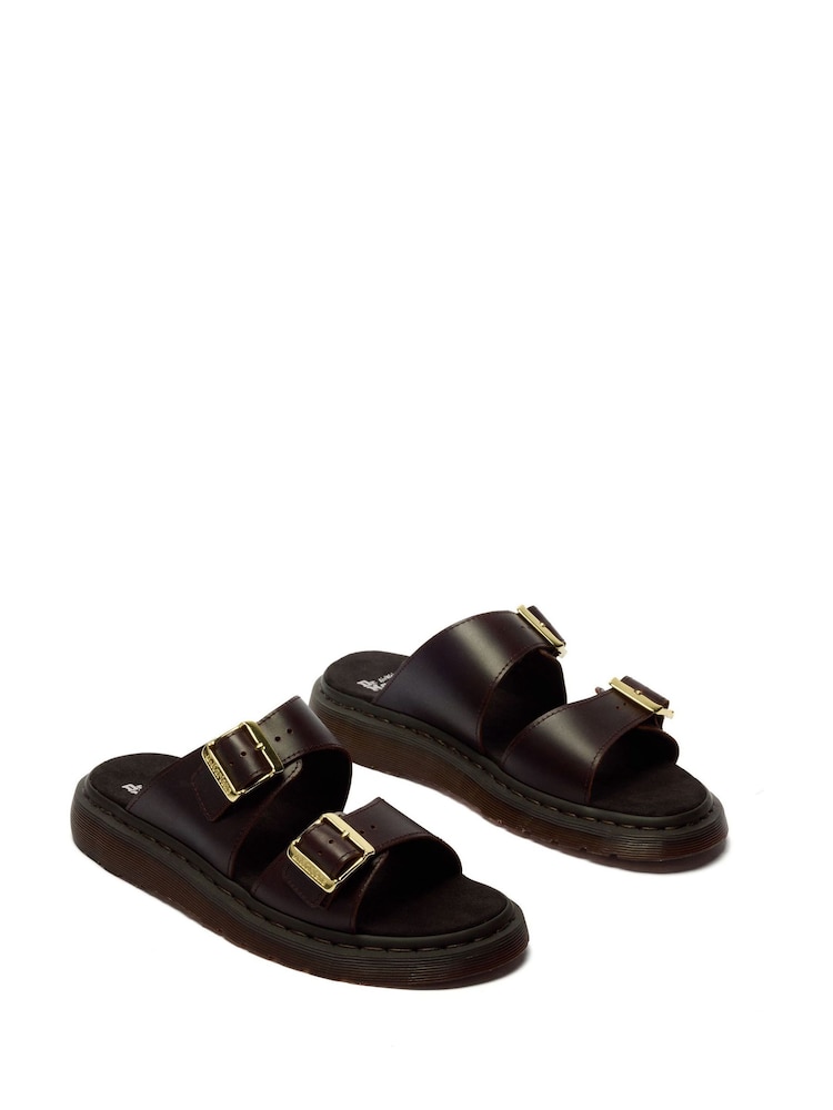 Dr. Martens Red Josef Charro Atlas Slide Sandals - Image 2 of 6 Dr. Martens Red Josef Charro Atlas Slide Sandals - Image 2 of 6