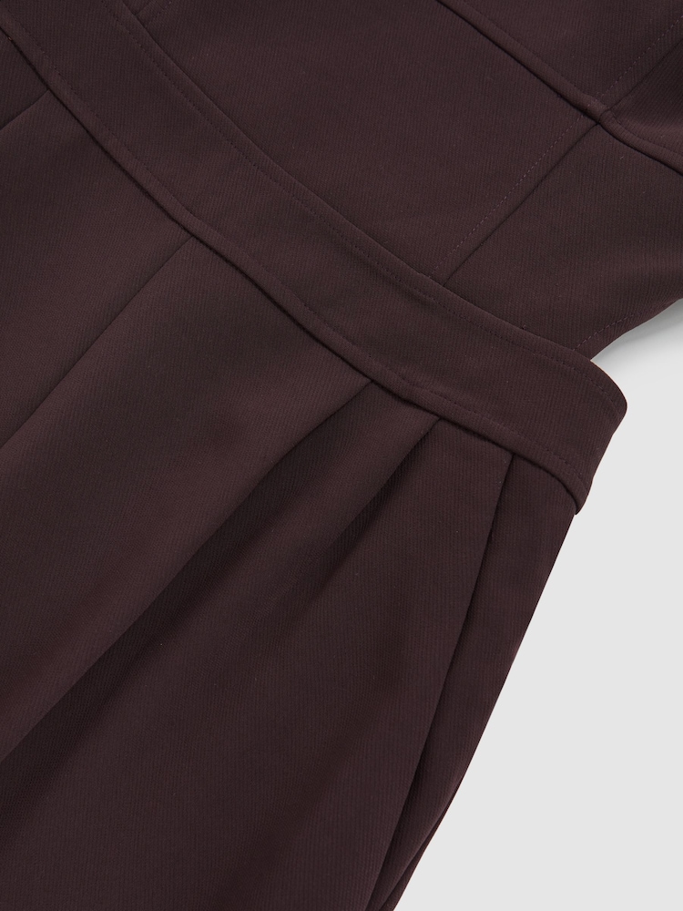 Reiss Burgundy Dion Wide-Leg Cut-Out Jumpsuit - Image 6 of 6 Reiss Burgundy Dion Wide-Leg Cut-Out Jumpsuit - Image 6 of 6