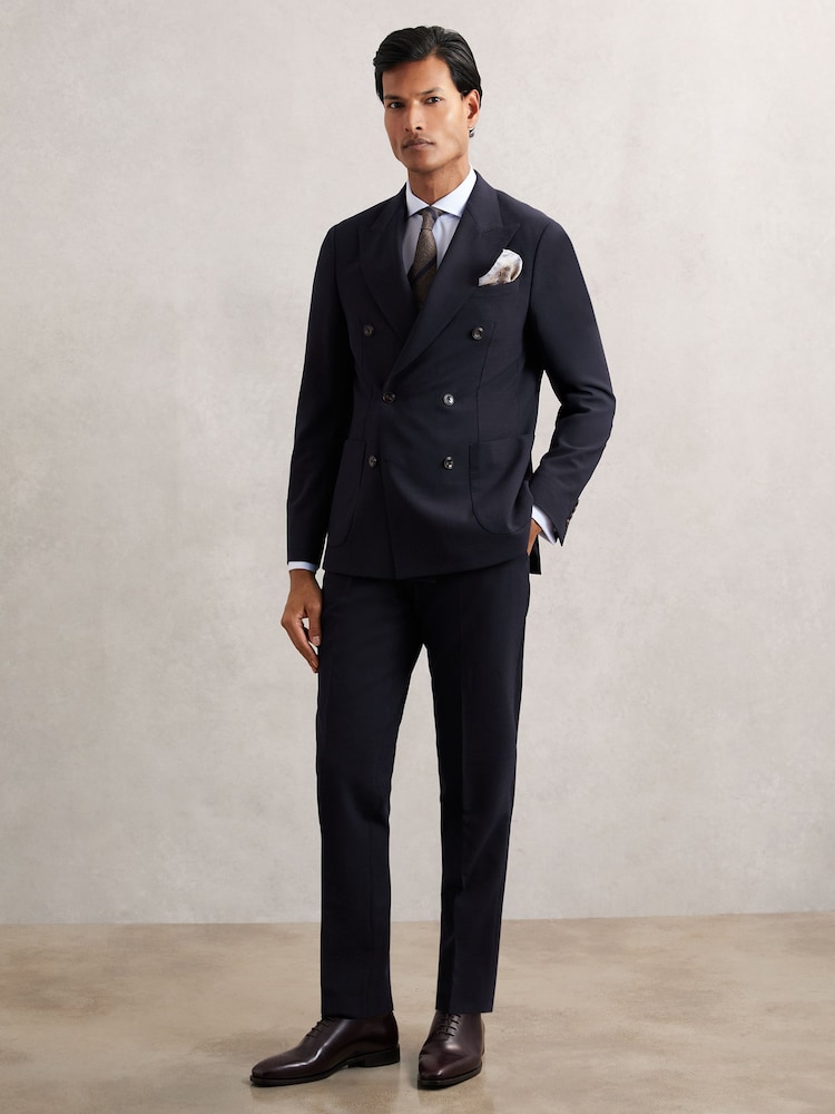 Reiss Navy Belmont Trousers - Image 1 of 5 Reiss Navy Belmont Trousers - Image 1 of 5