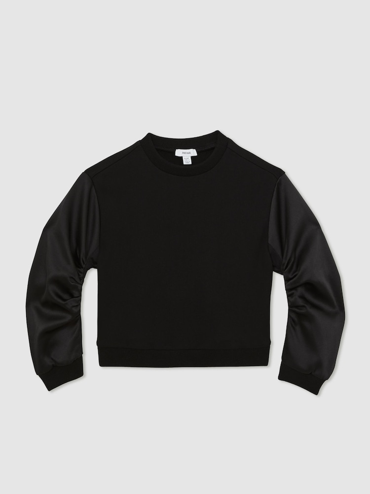 Reiss Black Mara 9-13 yrs Reiss | Royal Ballet Ruched Sweatshirt - Image 2 of 6 Reiss Black Mara 9-13 yrs Reiss | Royal Ballet Ruched Sweatshirt - Image 2 of 6