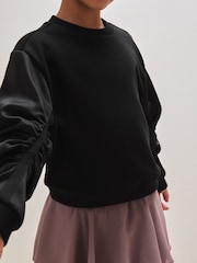 Reiss Black Mara 9-13 yrs Reiss | Royal Ballet Ruched Sweatshirt - Image 5 of 6