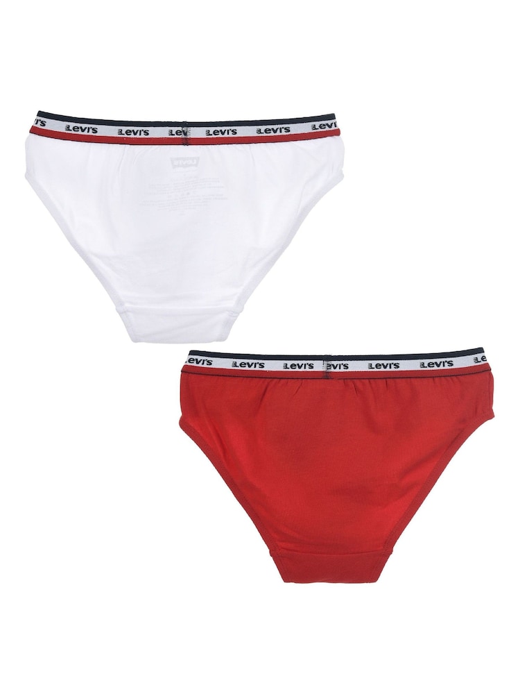Levi's® White Logo Briefs 2 Pack - Image 1 of 3 Levi's® White Logo Briefs 2 Pack - Image 1 of 3
