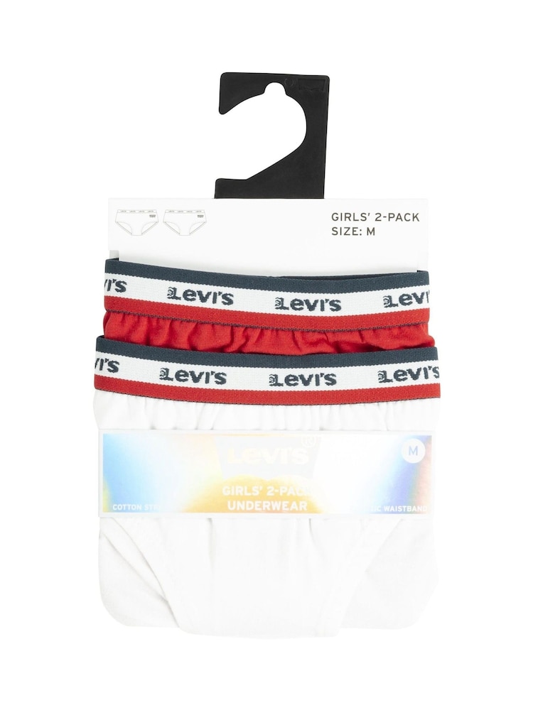 Levi's® White Logo Briefs 2 Pack - Image 2 of 3 Levi's® White Logo Briefs 2 Pack - Image 2 of 3