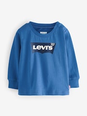 Levi's® Blue Baby Batwing Logo Long Sleeve T-Shirt - Image 1 of 1