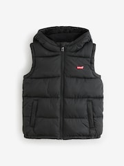 Levi's® Black Batwing Logo Puffer Gilet - Image 1 of 4