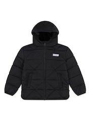 Levi's® Black A Line Logo Midweight Puffer Coat - Image 1 of 4