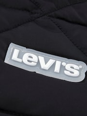 Levi's® Black A Line Logo Midweight Puffer Coat - Image 3 of 4