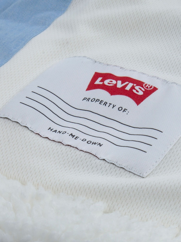 Levi's® Natural Logo Shepa Fleece Denim Mix Trucker Jacket - Image 2 of 4 Levi's® Natural Logo Shepa Fleece Denim Mix Trucker Jacket - Image 2 of 4