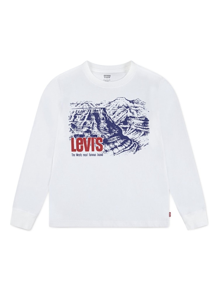 Levi's® Cream Canyon Graphic Print Long Sleeve T-Shirt - Image 1 of 3 Levi's® Cream Canyon Graphic Print Long Sleeve T-Shirt - Image 1 of 3