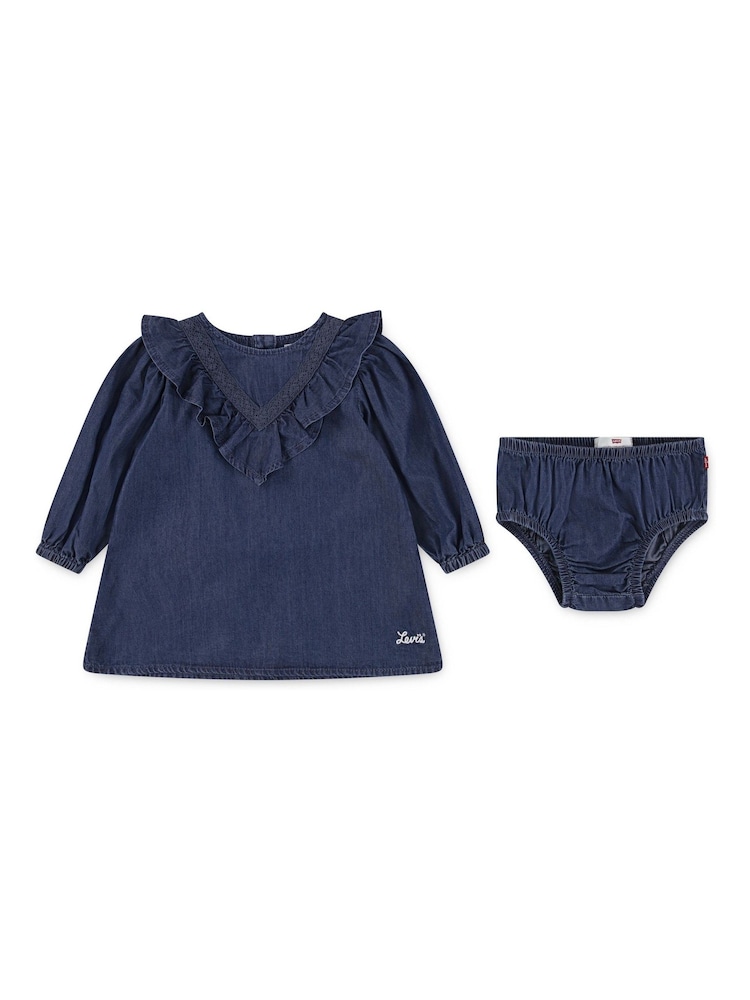 Levi's® Baby Western Ruffle Logo Dress & Bloomers Set - صورة 1 من 4
