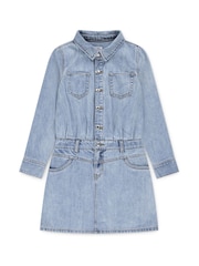 Levi's® Blue Long Sleeve Western Denim Dress With Logo - Image 1 of 4