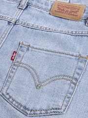 Levi's® Blue Long Sleeve Western Denim Dress With Logo - Image 4 of 4