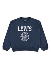 Levi's® Blue Collegiate Logo Crew Neck Sweater - Image 1 of 3