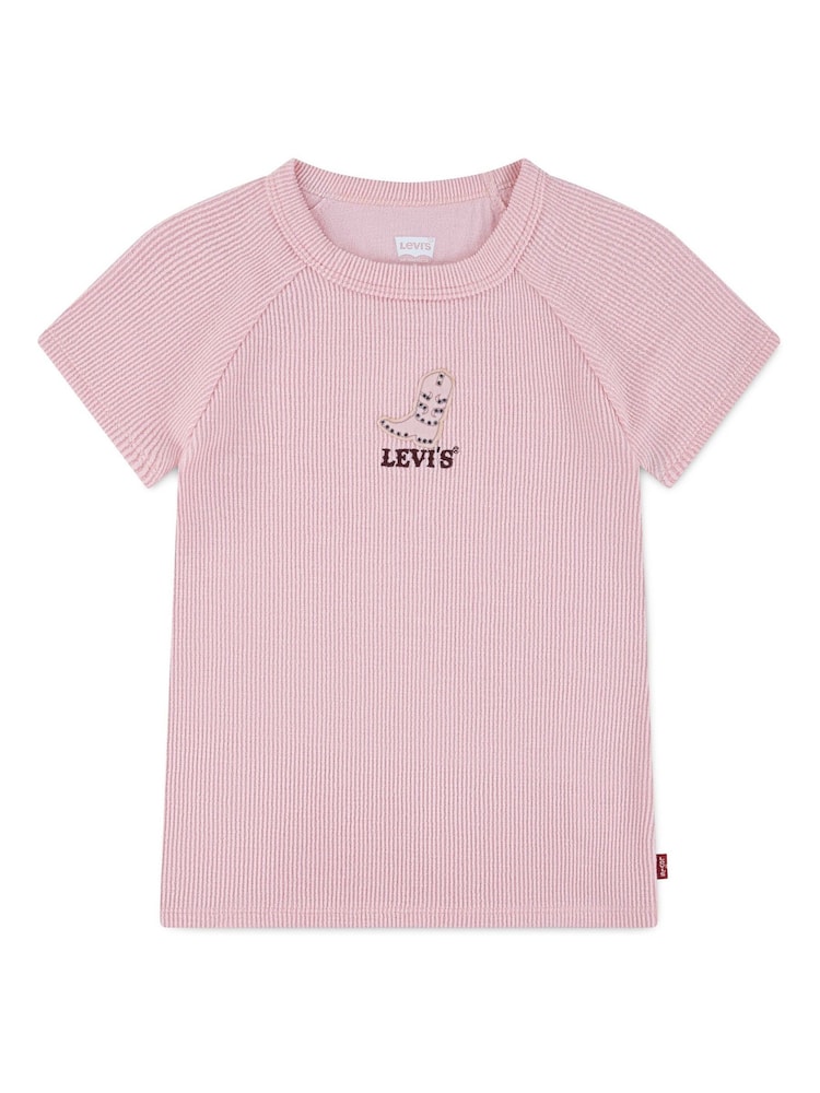 Levi's® Pink Logo Raglan Short Sleeve T-Shirt - Image 1 of 3