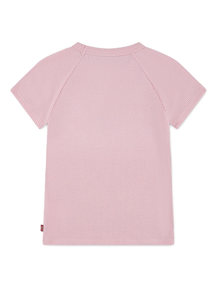 Levi's® Pink Logo Raglan Short Sleeve T-Shirt - Image 2 of 3 Levi's® Pink Logo Raglan Short Sleeve T-Shirt - Image 2 of 3