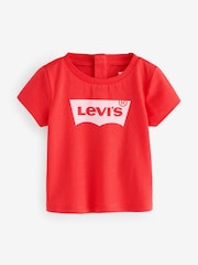 Levi's® Red Baby Short Sleeve Batwing Logo T-Shirt - Image 1 of 1