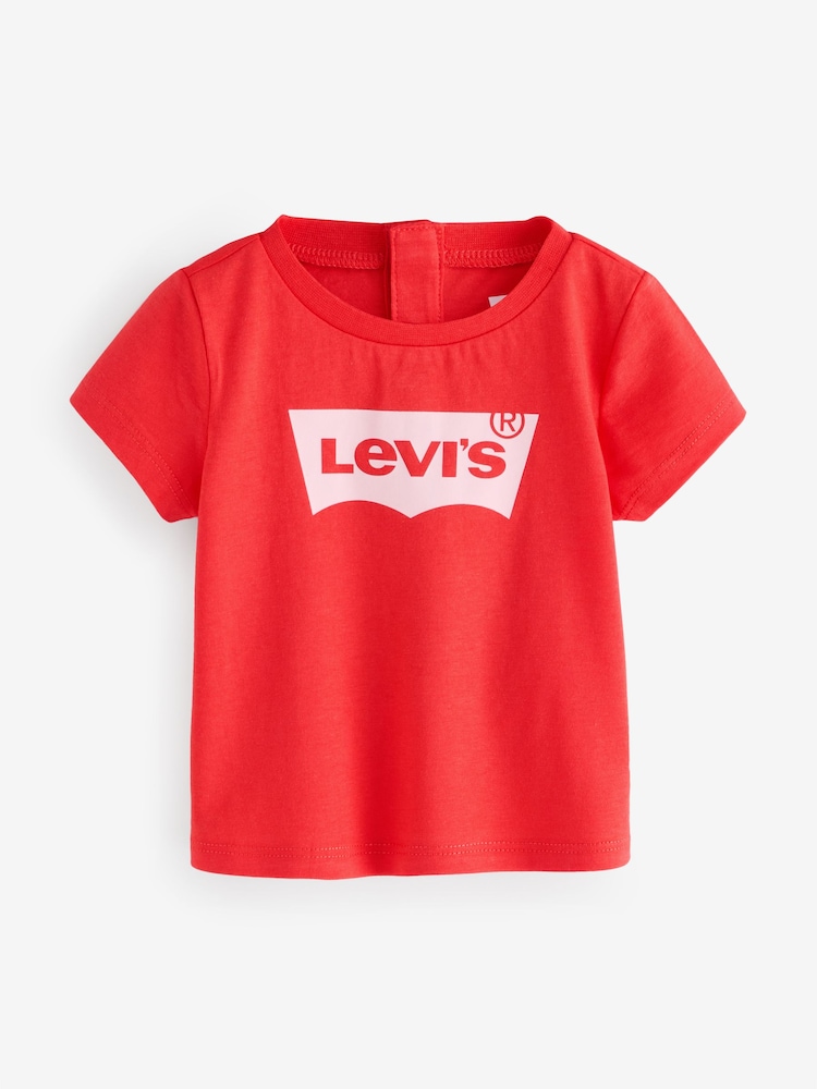 Levi's® Red Baby Short Sleeve Batwing Logo T-Shirt - Image 1 of 1